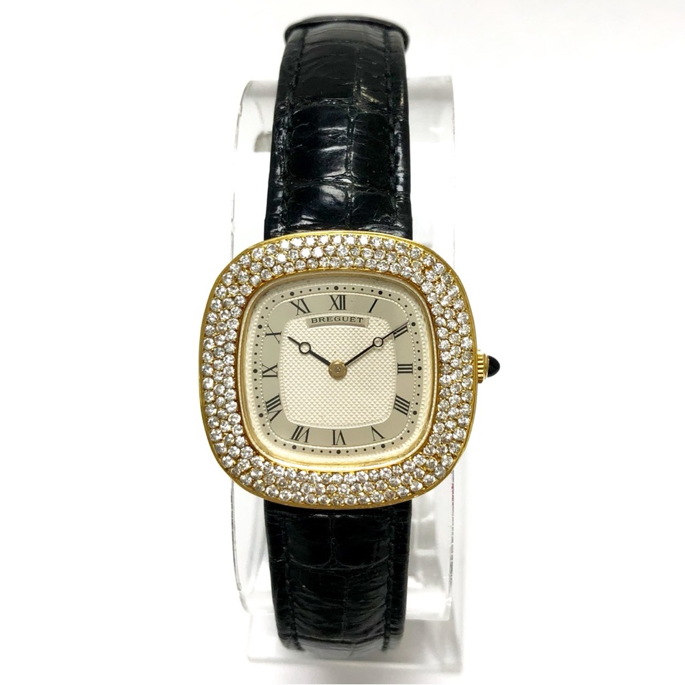 BREGUET Manual Winding 30mm 18K Yellow Gold DIAMOND Watch